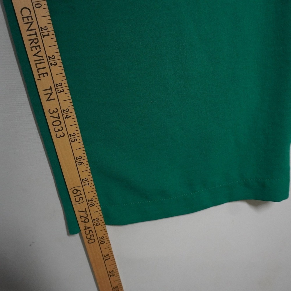 Tulleé Kelly Green Pleated Wide Leg High Rise Trousers Large Bold Career Preppy - Picture 5 of 11